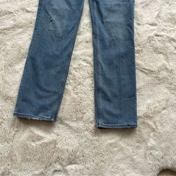 A&F Abercrombie and Fitch size 26 high rise asymmetrical waist baggy jeans - Picture 7 of 14